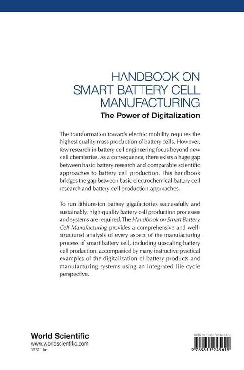 Handbook On Smart Battery Cell Manufacturing: The Power Of Digitalization