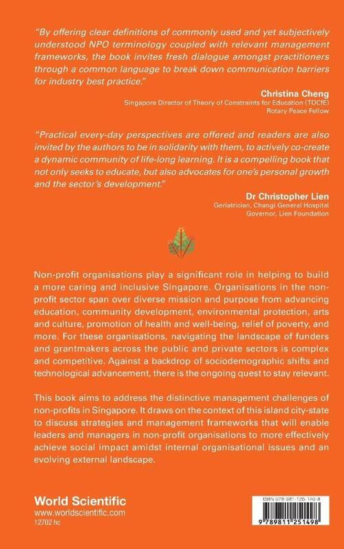 Management And Leadership Of Non-profit Organisations In Singapore: A Common Language And Shared Meaning For Transformation
