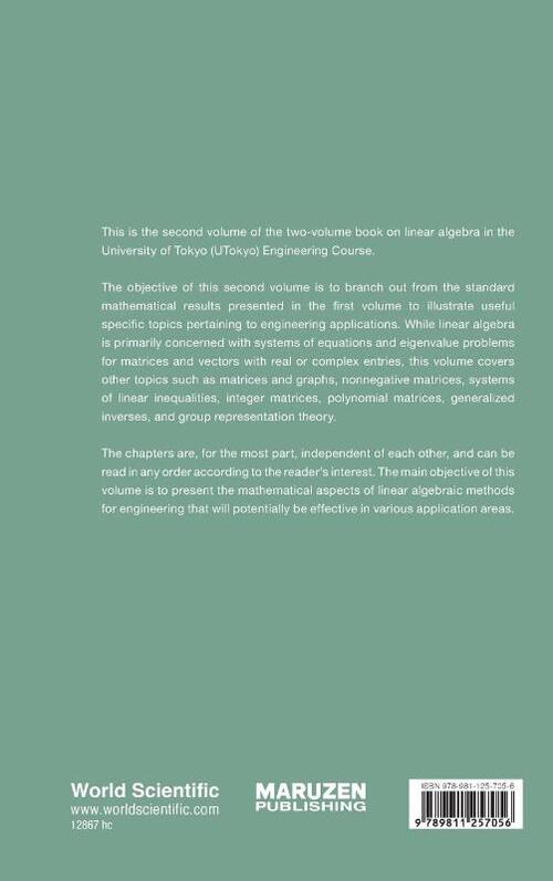 Linear Algebra Ii: Advanced Topics For Applications