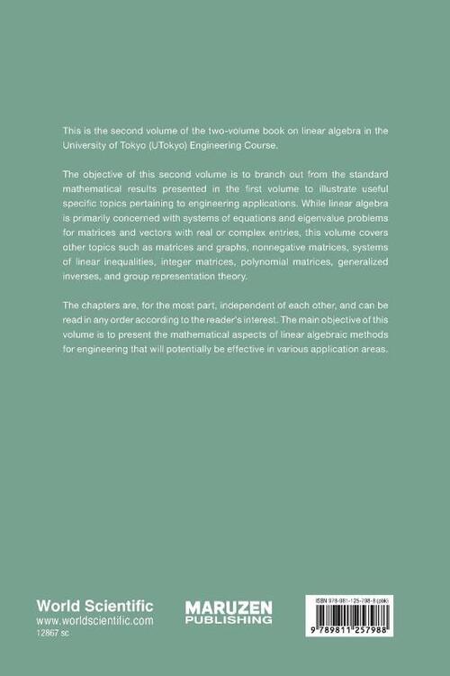 Linear Algebra Ii: Advanced Topics For Applications