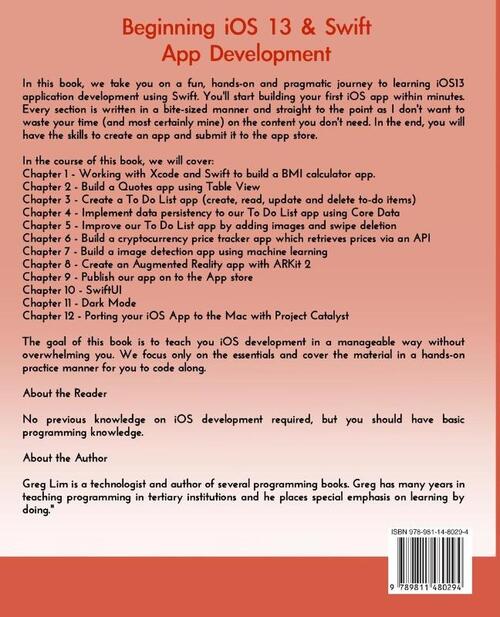 Beginning iOS 13 & Swift App Development