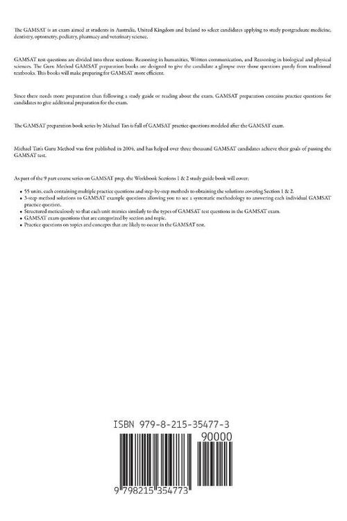 GAMSAT Preparation Workbook Sections 1 & 2