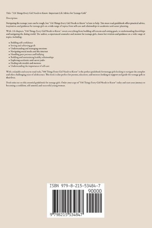 116 Things Every Girl Needs to Know