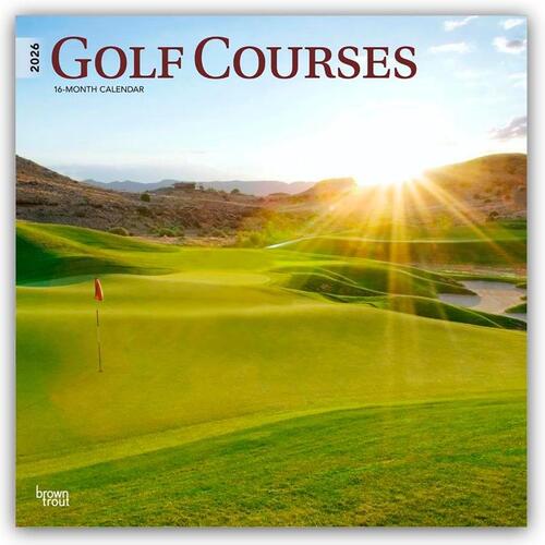 Golf Courses 2026 Square Flap Calendar