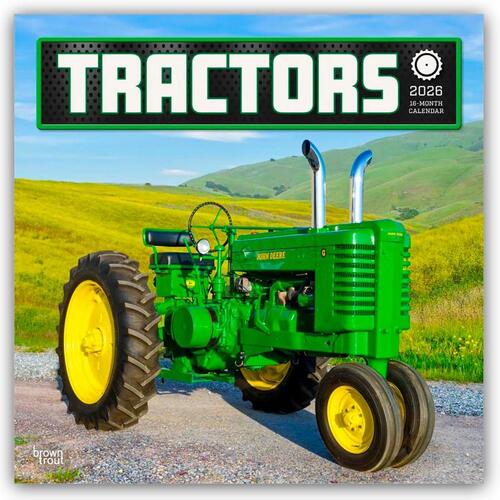 Tractors 2026 Square Flap Calendar