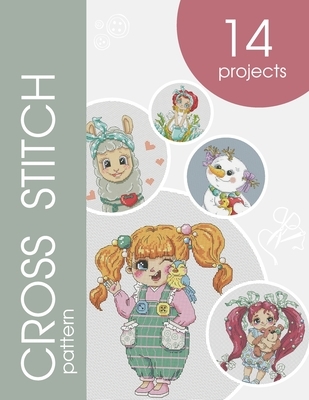 Counted cross stitch patterns book: 14 cute projects