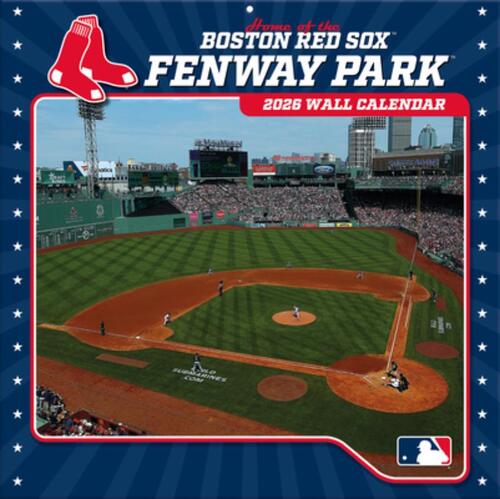 Boston Red Sox Fenway Park 2026 12x12 Stadium Wall Calendar