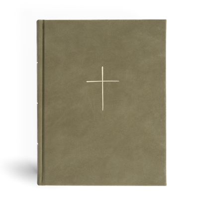 CSB Illustrator's Notetaking Bible, Large Print Edition, Sage Suedesoft Leathertouch Over Board