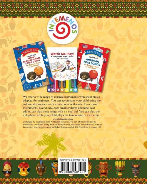 Numbered Sheet Music for 8-Note Steel Drum with Simple Traditional African Songs