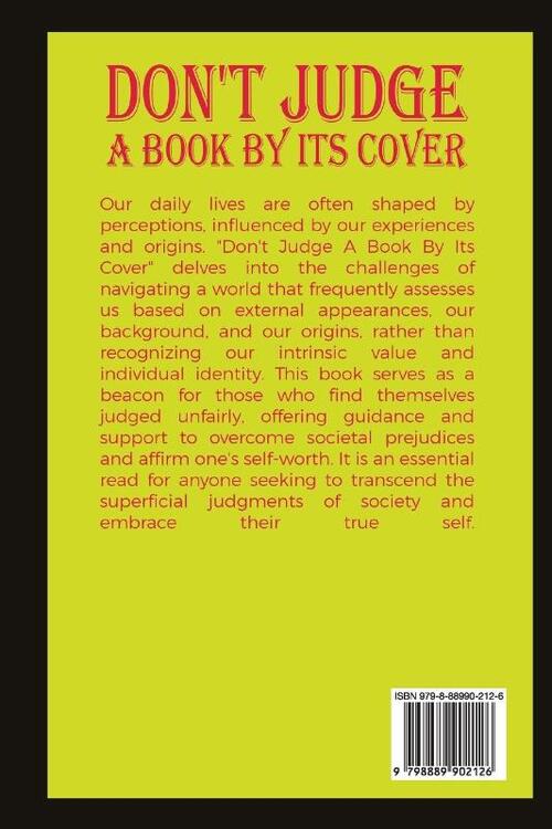 Don't Judge A Book By It's Cover