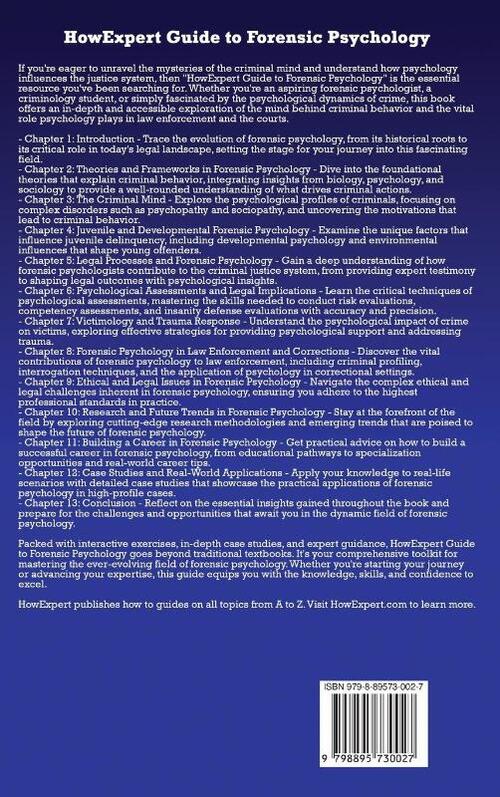 HowExpert Guide to Forensic Psychology