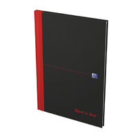 Notitieboek Oxford Black n' Red A4 96Vel Ruit 5MM