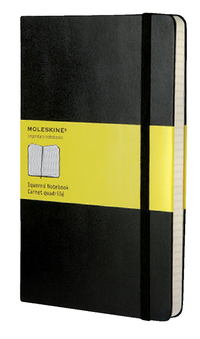 Notitieboek Moleskine Large 130X210MM Ruit Zwart