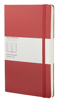 Notitieboek Moleskine Large 130X210MM Lijn Hard Cover Rood