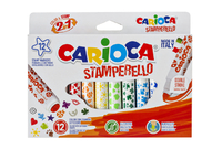 Viltstift Carioca Stempelstift 2 In 1 Assorti Set À 12 Stuks