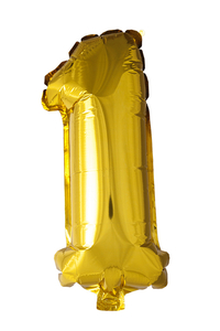 Folie Ballon '1' Goud 40 CM