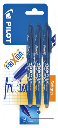 Rollerpen Pilot Frixion Medium Blauw Blister À 3 Stuks