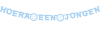 Letterslinger 'Hoera Een Jongen' Blauw