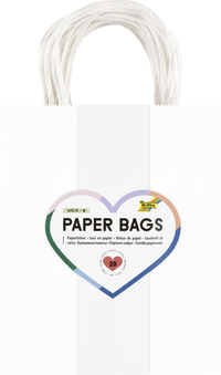 Tas Met Handvat Folia Kraftpapier 110GR 18X21X8CM 20 Stuks Wit
