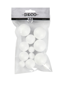 Bal Creativ Company Styropor 20-30-40MM 12 Stuks Wit