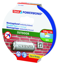 Montagetape Tesa® Powerbond Outdoor Dubbelzijdig 5MX19MM Transparant