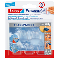 Haak Tesa Powerstrips® Deco Transparant Zelfklevend 5 Stuks