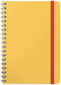 Notitieboek Leitz Cosy B5 160BLZ 100GR Spiraal Lijn Geel