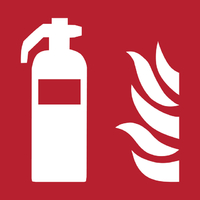Pictogram Bordje Djois Brandblusser 200X200MM Rood