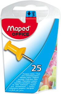 Push Pins Maped Kleur 25st