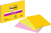 Memoblok Post-It 6445 Super Sticky 152X101MM Assorti 3st