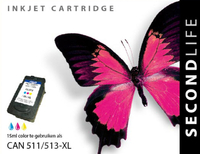 Cartridge Secondlife Canon CL 511-513 Kleur