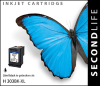 Cartridge Secondlife H 303BK XL Zwart