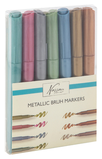 Metallic Brush Pens, 7 PCS