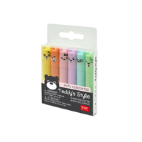 Highlighters Set Teddy's Pastel 6 Kleuren
