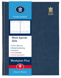 Agenda 2026 Ryam Weekplan Plus Mundior Groot Letter 7Dagen/2Pagina's Assorti