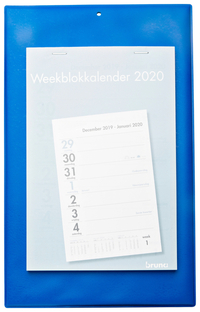 Kalender 2023 1 Week Op PVC Schild Uni Blauw