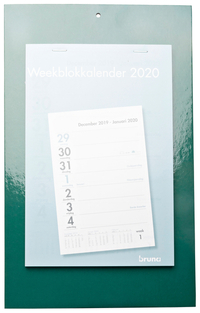 Kalender 2023 1 Week Op PVC Schild Uni Groen