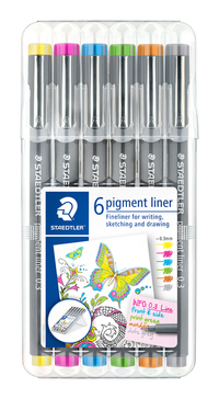 Fineliner Staedtler Pigment 308 0,3MM Set À 6 Kleuren