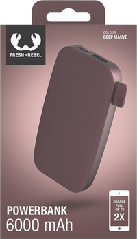 Fresh N Rebel Powerb 6000 Mah - Fast Charging Deep Mauve