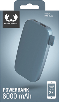 Fresh N Rebel Powerb 6000 Mah - Fast Charging Dive Blue