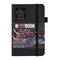 Schetsboek Sakura 80 Zwarte Vellen 140GR 90X140MM Zwart
