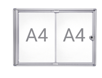 Binnenvitrine Wand Maulextraslim Whiteboard 2Xa4 Met Slot