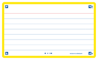 Flashcard Oxford 2.0 75X125MM 80Vel 250GR Lijn Geel
