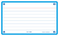 Flashcard Oxford 2.0 75X125MM 80Vel 250GR Lijn Turquoise