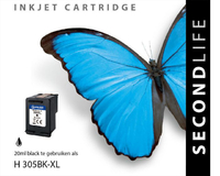 Cartridge Secondlife HP 305 XL Zwart Alternatief Voor HP 3Ym62Ae 305XL Zwart