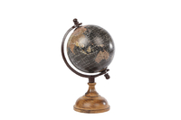 Globe Op Voet Hout 12CM Zwart
