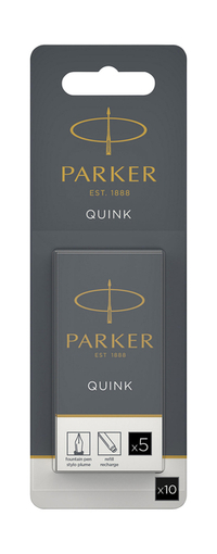 Inktpatroon Parker Quink Zwart Blister À 10 Stuks
