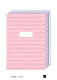 Schrift A4 Lijn Pastel 5-Pak