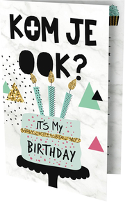 Uitnodiging Cake 13.5X9CM