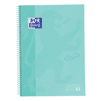 Notitieboek Oxford Touch Europeanbook A4+ 4-Gaats Lijn 80Vel Pastel Mint